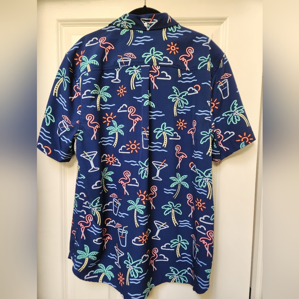 Chubbies Men's Navy Neon Print  Pullover, Size L,  NWOT - Picture 3 of 9